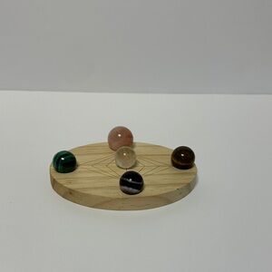 Mini crystal spheres and stand